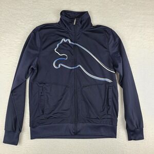 Puma Jacket‎ Sweater Mens Large Dark Blue Full Zip Performance Tech Golf
